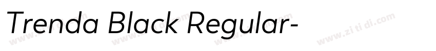 Trenda Black Regular字体转换
